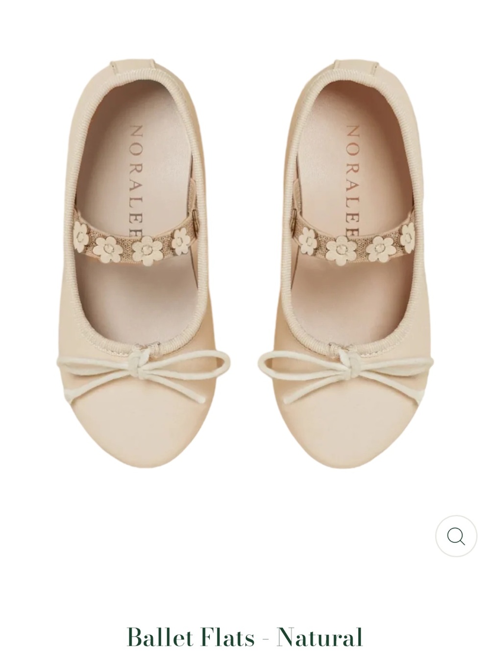 Noralee Kids' Floral Mary Jane Ballet Flats in Natural